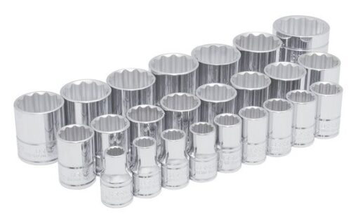 1/2" Drive Short Socket Chrome 12PT