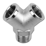 2 Way Y Connector3/8 Crm Itlay 29D 3/8 (M)