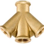3 Way Brass Connector 3/8" W Type