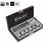 4614S Selta 14 Pcs 1/2" Dr. E Skt & Torx Bit Set