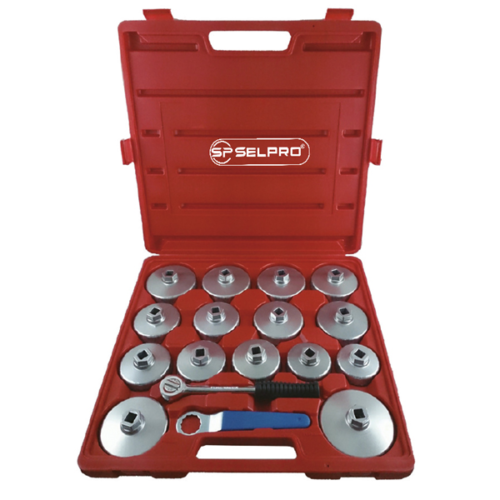 71917 Selta 17 Pcs Alm. Filter Cup Wrench Set