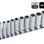 72511D Selpro 1/4 Dr Deep Socket Set 6pt 11pcs