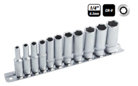 72511D Selpro 1/4 Dr Deep Socket Set 6pt 11pcs