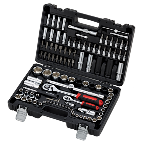 745108 Selpro 108 Pcs 1/2 & 1/4" Skt Set 6PT