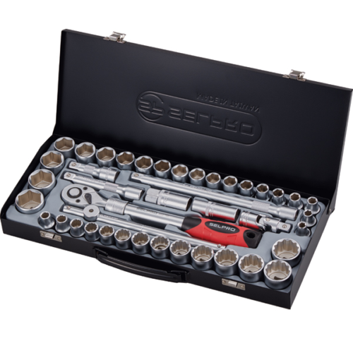 74541 Selta 41 Pcs 1/2 Dr Skt Set 6pt mm & Sea