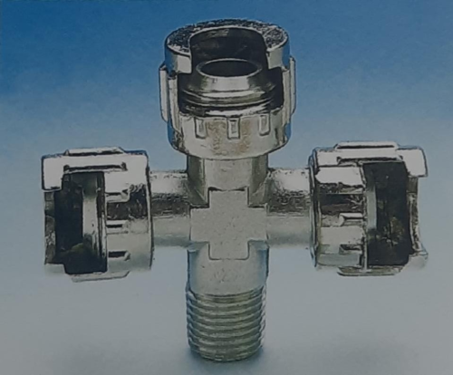 CROSS CONNECTION W/3 NUTS 3/8", ITALY