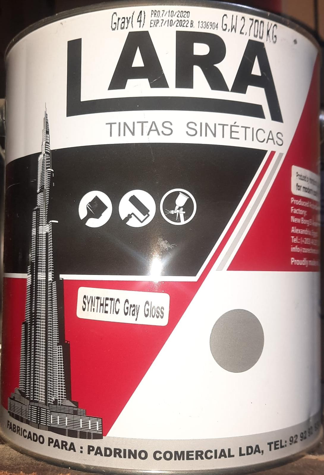 Lara Synthetic Paint Dark Grey Gln