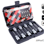 Selta 1/2" Dr 9pc Long Torx Socket Bit Tamper
